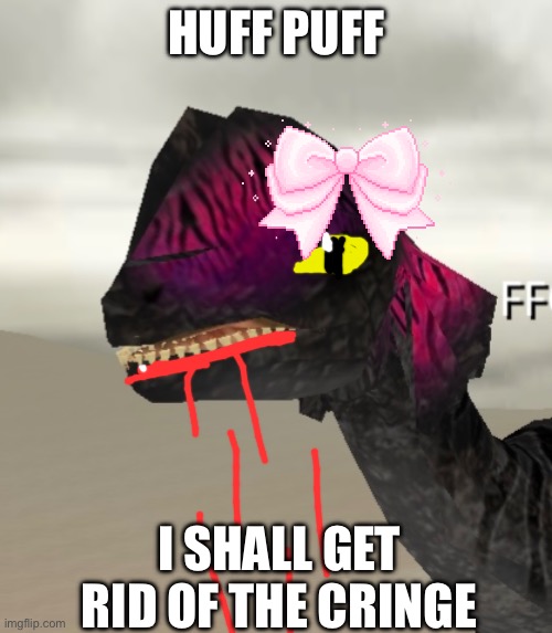 The Cringe Shall Not Exist | Huff Puff; I Shall Get Rid of the Cringe | image tagged in anti cringe,aicp | made w/ Imgflip meme maker
