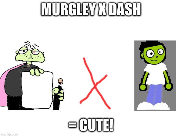 Murgley X Dash; = cute! | made w/ Imgflip meme maker
