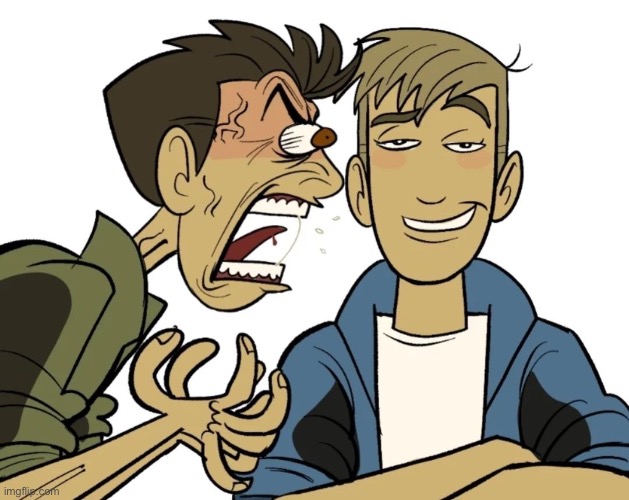 Chris yelling at Martin | image tagged in chris yelling at martin | made w/ Imgflip meme maker