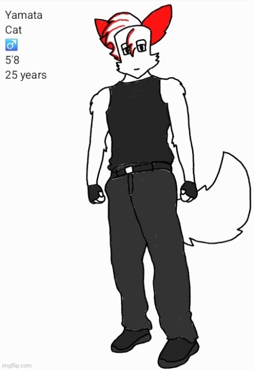 Yamata (colorized, will add shadows soon ig) | image tagged in furry,oc,original character,character,art,drawing | made w/ Imgflip meme maker