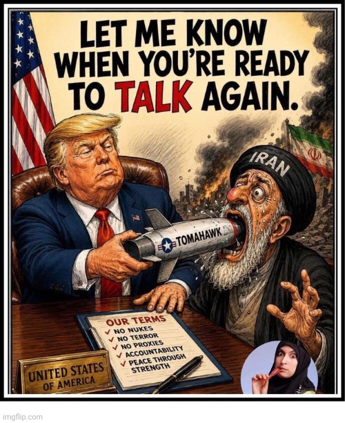 Choke on this Ayatollah | image tagged in img 15 jpeg,blank white template,iran,war | made w/ Imgflip meme maker