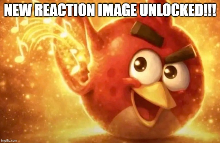 Angry Bird with ear open | new reaction image unlocked!!! | image tagged in angry bird with ear open | made w/ Imgflip meme maker