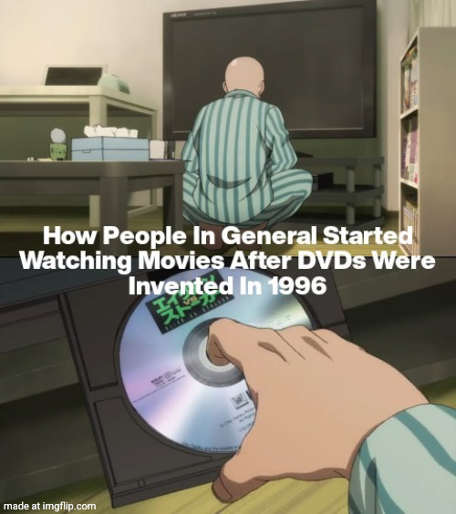 image tagged in dvd,anime,one punch man,saitama - one punch man anime,memes | made w/ Imgflip meme maker