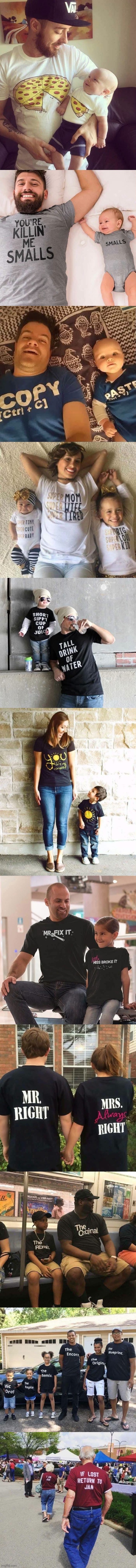 Funny T-Shirt Families | image tagged in funny,t-shirt,families,cute baby,wholesome,funny memes | made w/ Imgflip meme maker
