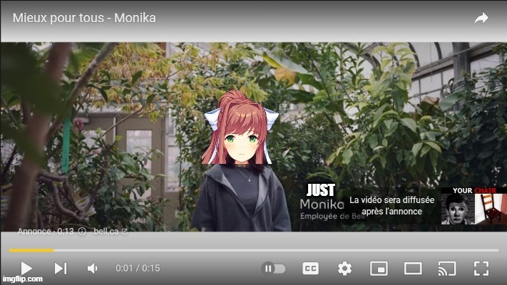 image tagged in memes,funny,shitpost,satire,monika | made w/ Imgflip meme maker