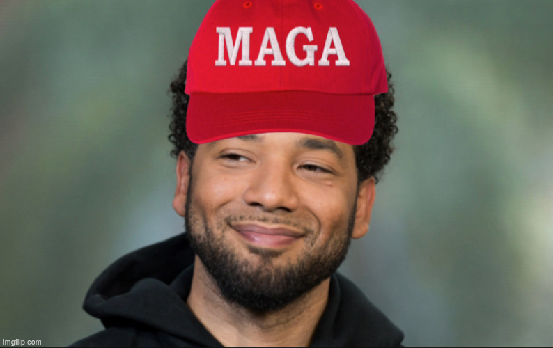 MAGA Smollett | image tagged in maga smollett | made w/ Imgflip meme maker