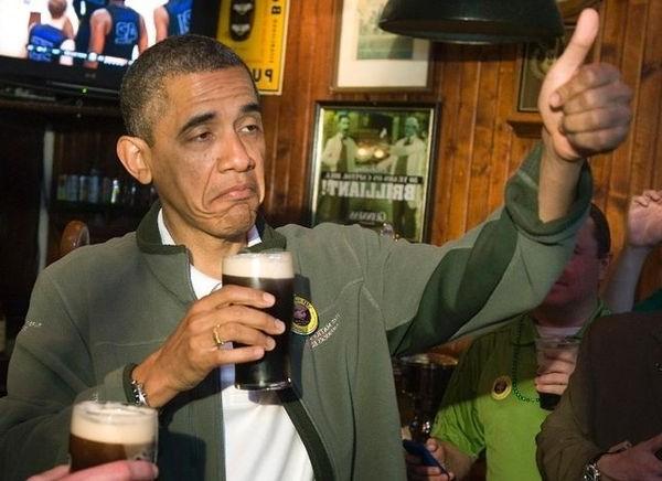 High Quality Drunk Obama Blank Meme Template