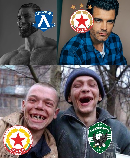 image tagged in giga chad,jason griffith,memes,ugly twins | made w/ Imgflip meme maker