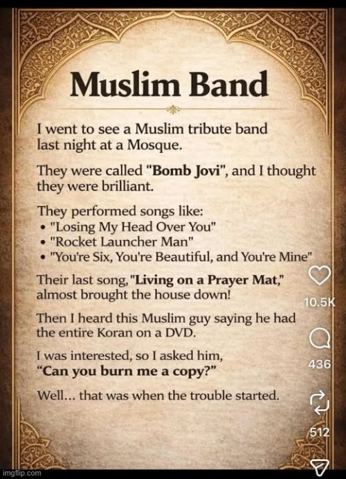 Muslim Band | image tagged in muslim band | made w/ Imgflip meme maker