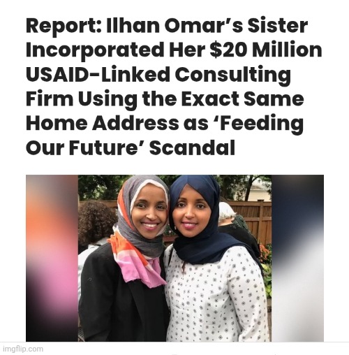 Ilhan Omar's sister's scandal | image tagged in screenshot_20260724_221550_chrome jpg,crooked,family | made w/ Imgflip meme maker