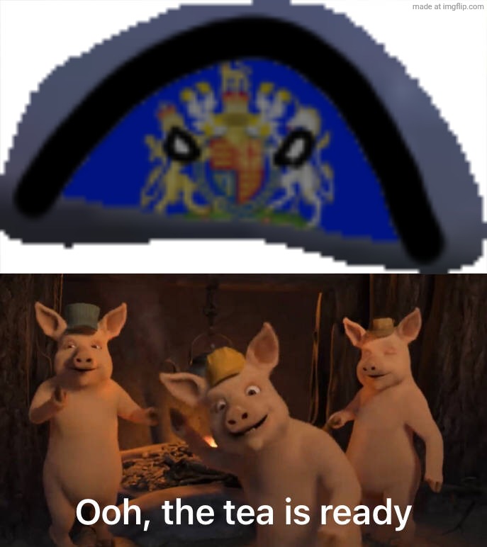 Ooh, The Tea Is Ready countryballs | image tagged in ooh the tea is ready meme,deviantart,countryballs,shrek,universal studios,dreamworks | made w/ Imgflip meme maker
