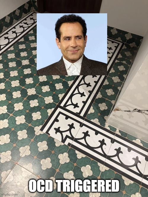 Tile Fail | ocd triggered | image tagged in you had one job | made w/ Imgflip meme maker