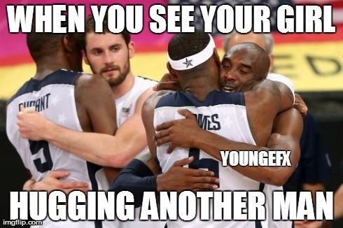 Overly Attached Boyfriend | E | image tagged in kevin love  lebron james,lebron james,kevin,funny,memes,overly attached boyfriend | made w/ Imgflip meme maker