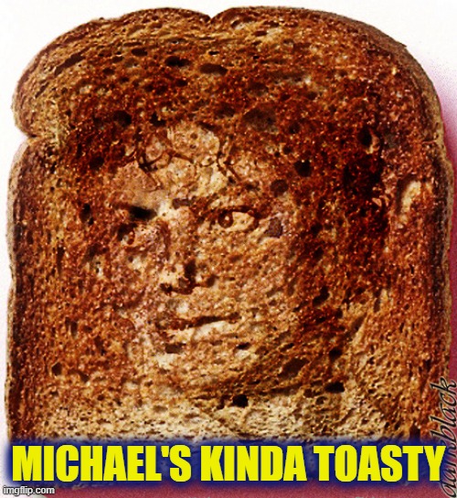 Bread People 01 Michael Jackson Wonder Toast.jpg | Michael's kinda toasty | image tagged in bread people 01 michael jackson wonder toast jpg | made w/ Imgflip meme maker