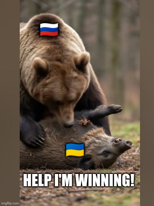 Ukraine victory | 🇷🇺; 🇺🇦; Help I'm winning! | image tagged in maxres2-1203542862 jpg,russia,ukraine,russo-ukrainian war | made w/ Imgflip meme maker