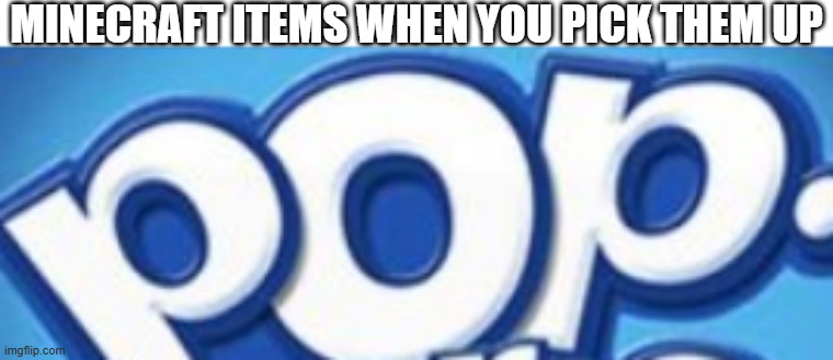 minecraft items when you pick them up | made w/ Imgflip meme maker