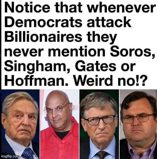 Why do Demorhhoids not attack these evil billionaires? | image tagged in img 22 jpeg,evil,billionaires,get free pass | made w/ Imgflip meme maker