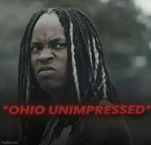 Ohio unimpressed | image tagged in ohio unimpressed | made w/ Imgflip meme maker