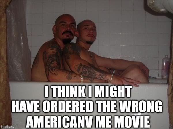 Gay Gangsters | I think I might have ordered the wrong; Americanv me movie | image tagged in gay gangsters,movie,something s wrong,funny | made w/ Imgflip meme maker