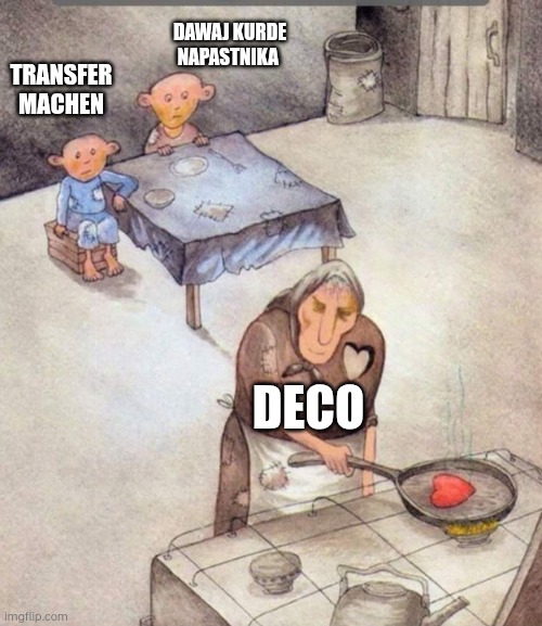 Lufen machen | Transfer machen; Dawaj kurde napastnika; Deco | image tagged in lufen machen | made w/ Imgflip meme maker