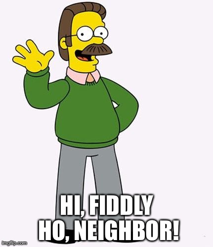 HI, FIDDLY HO, NEIGHBOR! | image tagged in ned | made w/ Imgflip meme maker