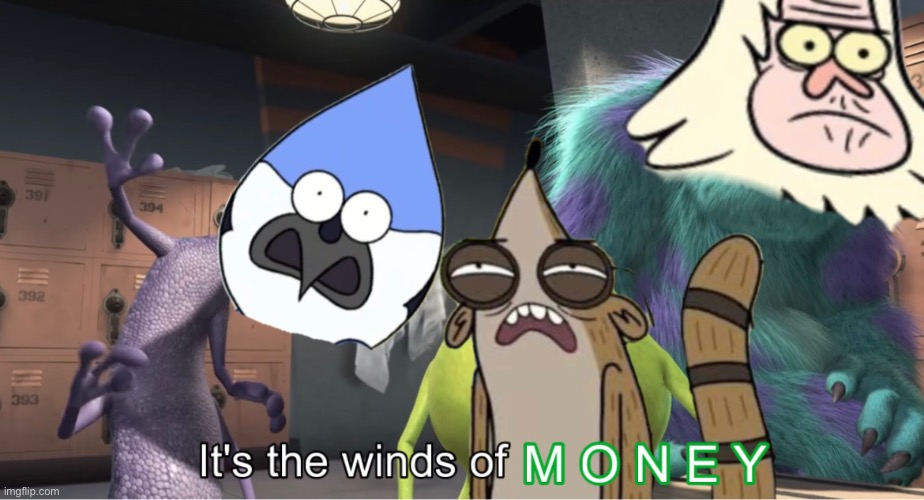 silver dude episode be like: | image tagged in meme,regular show,monsters inc | made w/ Imgflip meme maker