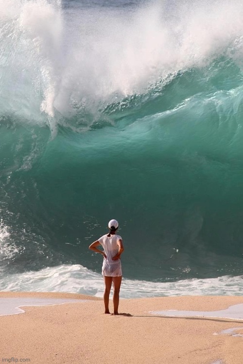 Tidal Wave Girl | image tagged in tidal wave girl | made w/ Imgflip meme maker