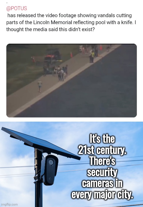 Court cases may get screwed up (look at Pam Bondi) but evidence is evidence. | It's the 21st century. There's security cameras in every major city. | image tagged in screenshot_20260806_235720_chrome jpg,flock camera,security cameras dont lie | made w/ Imgflip meme maker