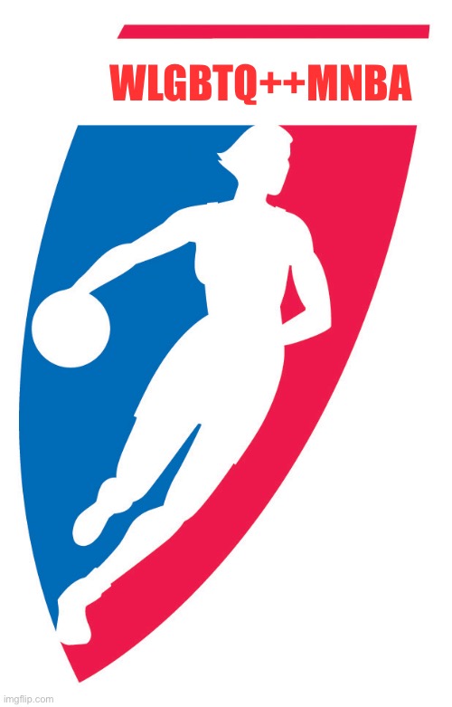 Women, lesbian, gay,  bi, transgender, queer, +, +,  men National Basketball Association. Call it what it is. | Wlgbtq++mnba | image tagged in wnba logo | made w/ Imgflip meme maker