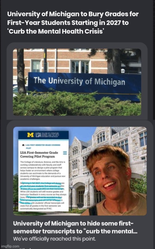 University hiding transcripts to "curb mental illness." | image tagged in screenshot_20260808_041317_chrome jpg,mentally ill demorhhoids,cover up | made w/ Imgflip meme maker