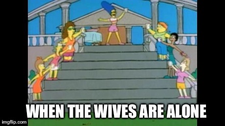 WHEN THE WIVES ARE ALONE | image tagged in what is book club | made w/ Imgflip meme maker