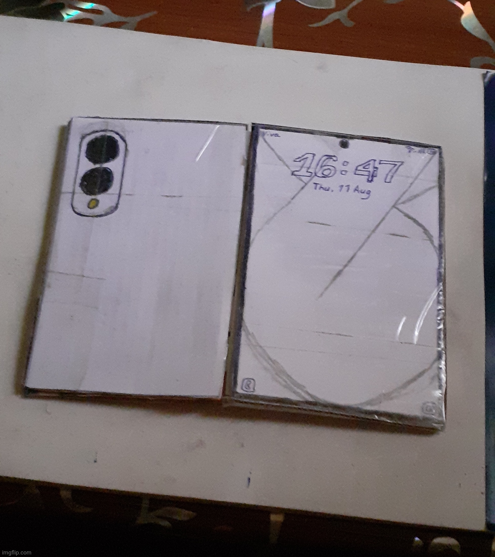 I Maded Galaxy Z Fold 8 And... Tape F Again | image tagged in f in the chat,photography | made w/ Imgflip meme maker
