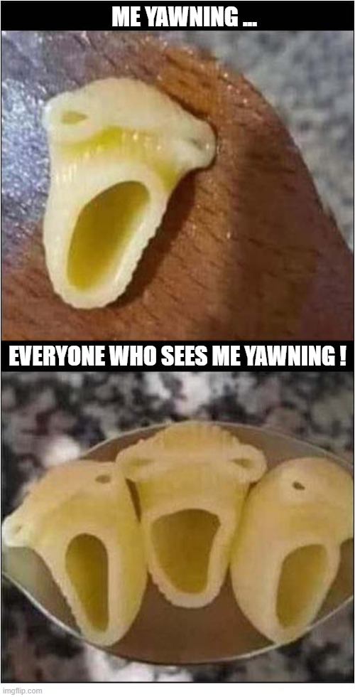 Yawning (Unlike Farting) Is Infectious ! | Me Yawning ... Everyone who sees me yawning ! | image tagged in yawning,infectious | made w/ Imgflip meme maker