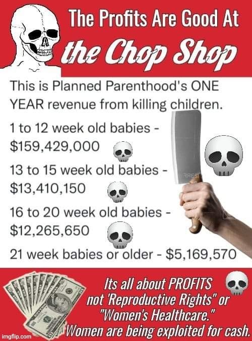 Infanticide Chop Shop | image tagged in infanticide chop shop | made w/ Imgflip meme maker