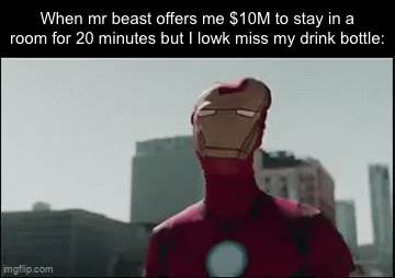 MrBeast challenge meme - Iron Man Abandons the Million-Dollar Challenge