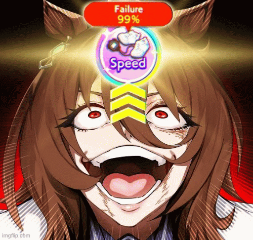 Agnes not Failure | image tagged in gifs,agnes,umamusume,speed | made w/ Imgflip images-to-gif maker
