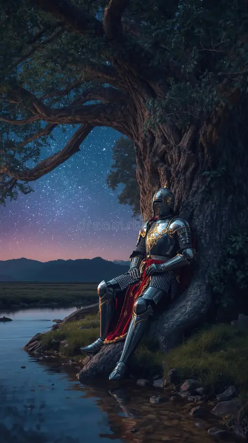 High Quality Contemplating Knight Blank Meme Template