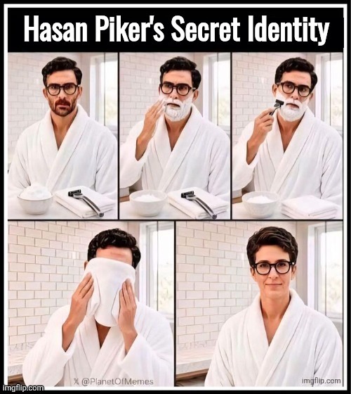 image tagged in hasan piker secret identity is madcow | made w/ Imgflip meme maker