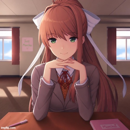 Monika | image tagged in monika | made w/ Imgflip meme maker