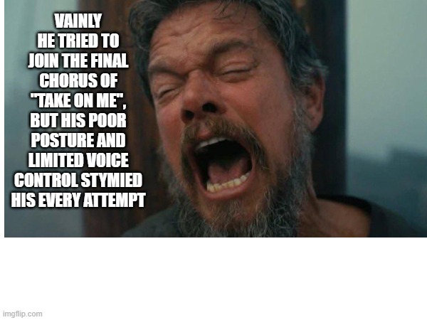 Odysseus joins the Siren's singalong | Vainly he tried to join the final chorus of "take on me", but his poor posture and limited voice control stymied his every attempt | image tagged in sirens,odysseus | made w/ Imgflip meme maker