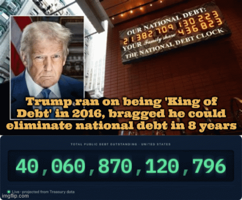 Your're the King baby | image tagged in gifs,your're the king baby,national debt over eo ytillion dollars,new golden age of debt,dollar worthless,trumpeconomics | made w/ Imgflip images-to-gif maker