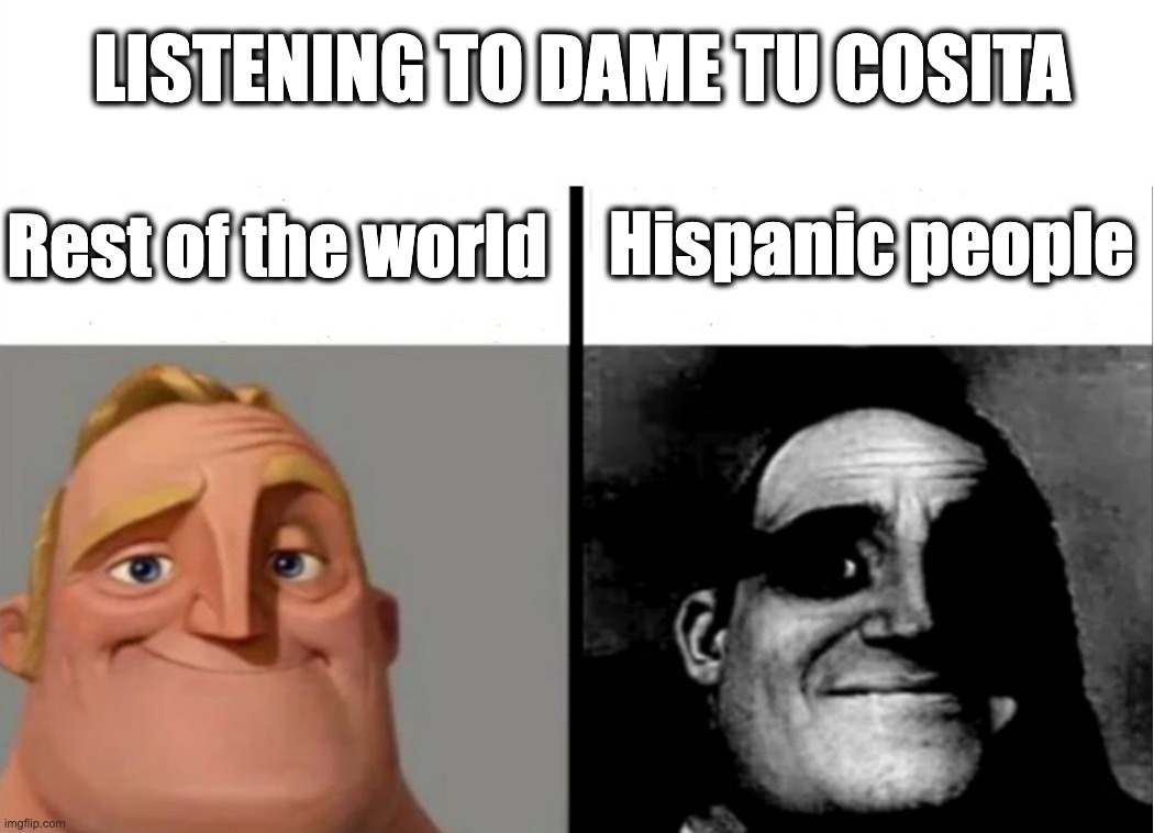 google translate been real quiet since this dropped | Listening to dame tu cosita; Hispanic people; Rest of the world | image tagged in teacher's copy | made w/ Imgflip meme maker