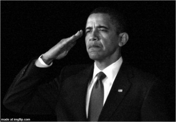 image tagged in obama-salute | made w/ Imgflip meme maker
