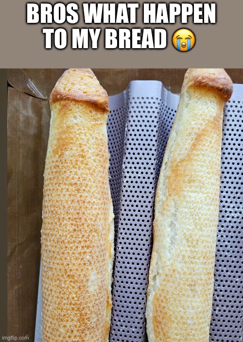 Like something… | Bros what happen to my bread 😭 | image tagged in fun,wait what,bread,you had one job,wtf | made w/ Imgflip meme maker