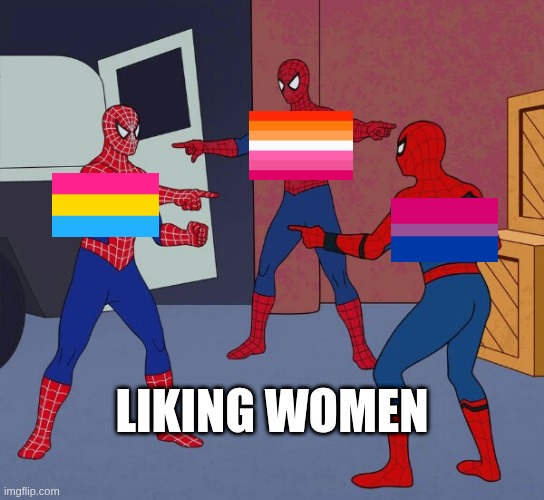 me_irl | Liking Women | image tagged in spider man triple | made w/ Imgflip meme maker