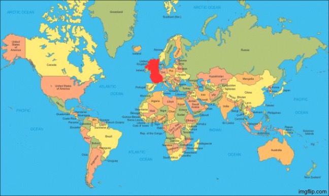 World map, but I made every country I don’t like the existence of is red | image tagged in world map | made w/ Imgflip meme maker