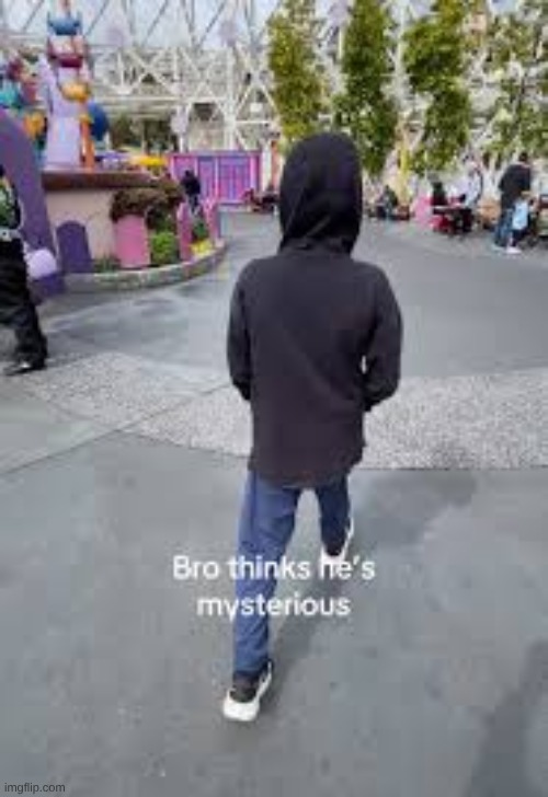 Bro thinks he's mysterious | image tagged in bro thinks he's mysterious | made w/ Imgflip meme maker