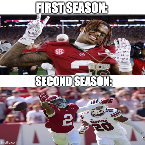 he actually went to my school (saraland) | first season:; second season: | image tagged in tags | made w/ Imgflip meme maker