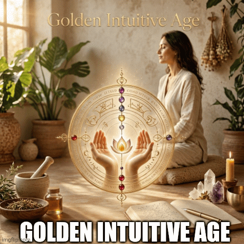 Golden Intuitive Age brand | Golden Intuitive Age | image tagged in gifs,goldenintuitiveage,holistic healing,spiritual awakening,brand | made w/ Imgflip images-to-gif maker