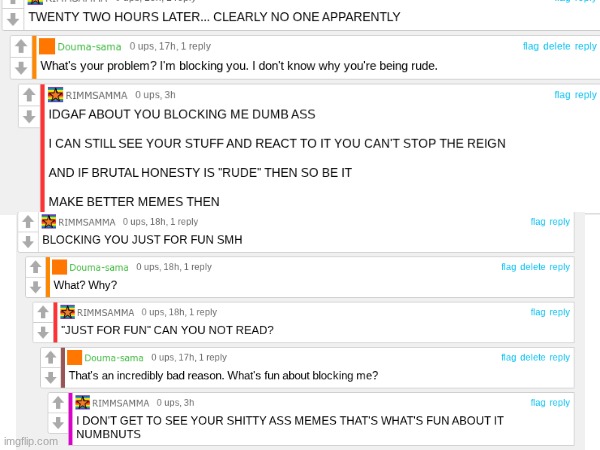 If you see this person (RIMMSAMMA) comments on your memes, block them.  They are a troller. | image tagged in warning | made w/ Imgflip meme maker